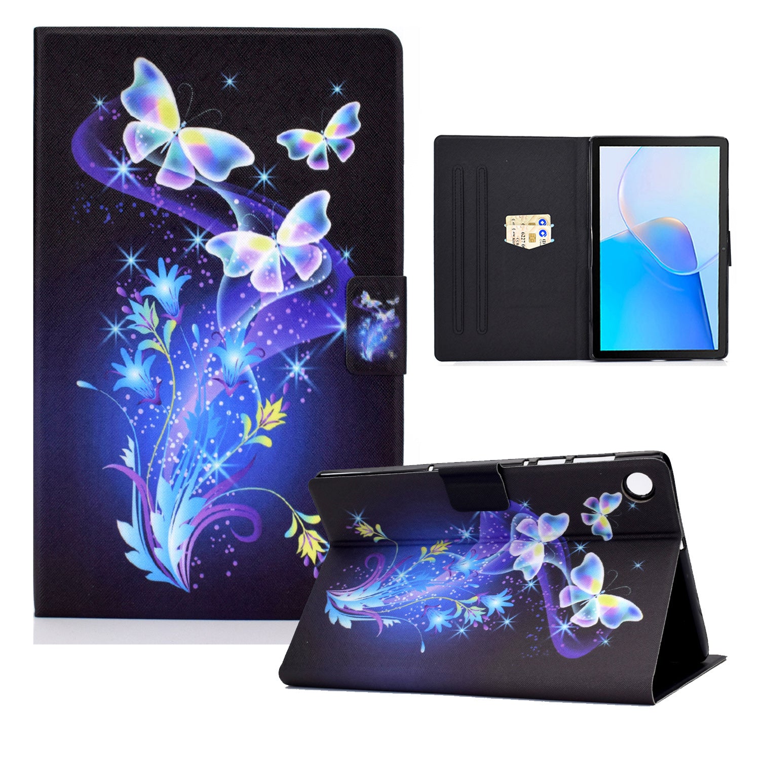 For Huawei MatePad SE 10.4-inch Stand Tablet Leather Case Pattern Printing Card Slot Tablet Cover