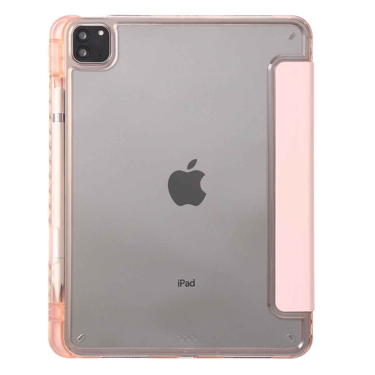 Tablet Case for iPad Pro 11 (2018) / (2020) / (2021) / (2022) / iPad Air (2020) / (2022) / iPad 10.9 (2022) Leather + Clear Acrylic  Trifold Stand Cover