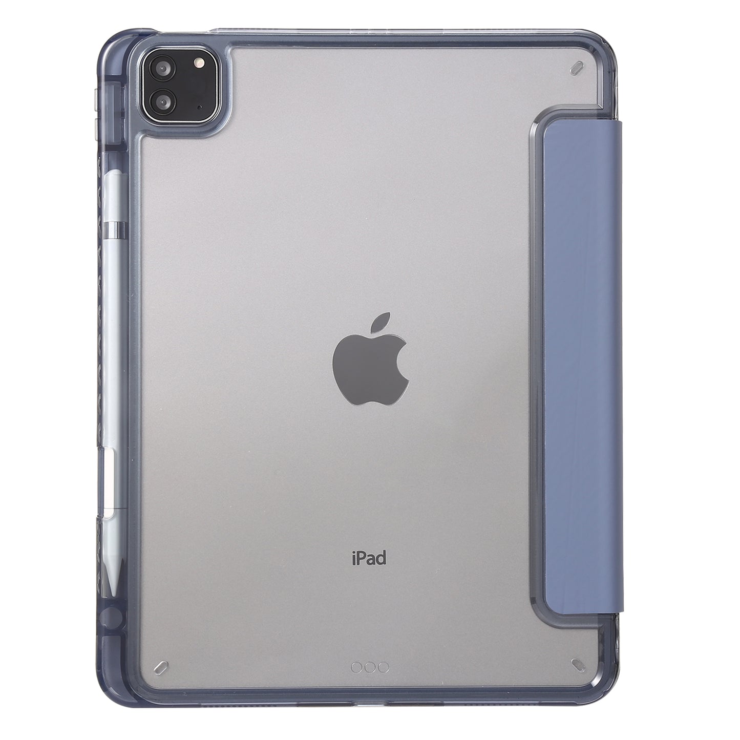 Tablet Case for iPad Pro 11 (2018) / (2020) / (2021) / (2022) / iPad Air (2020) / (2022) / iPad 10.9 (2022) Leather + Clear Acrylic  Trifold Stand Cover