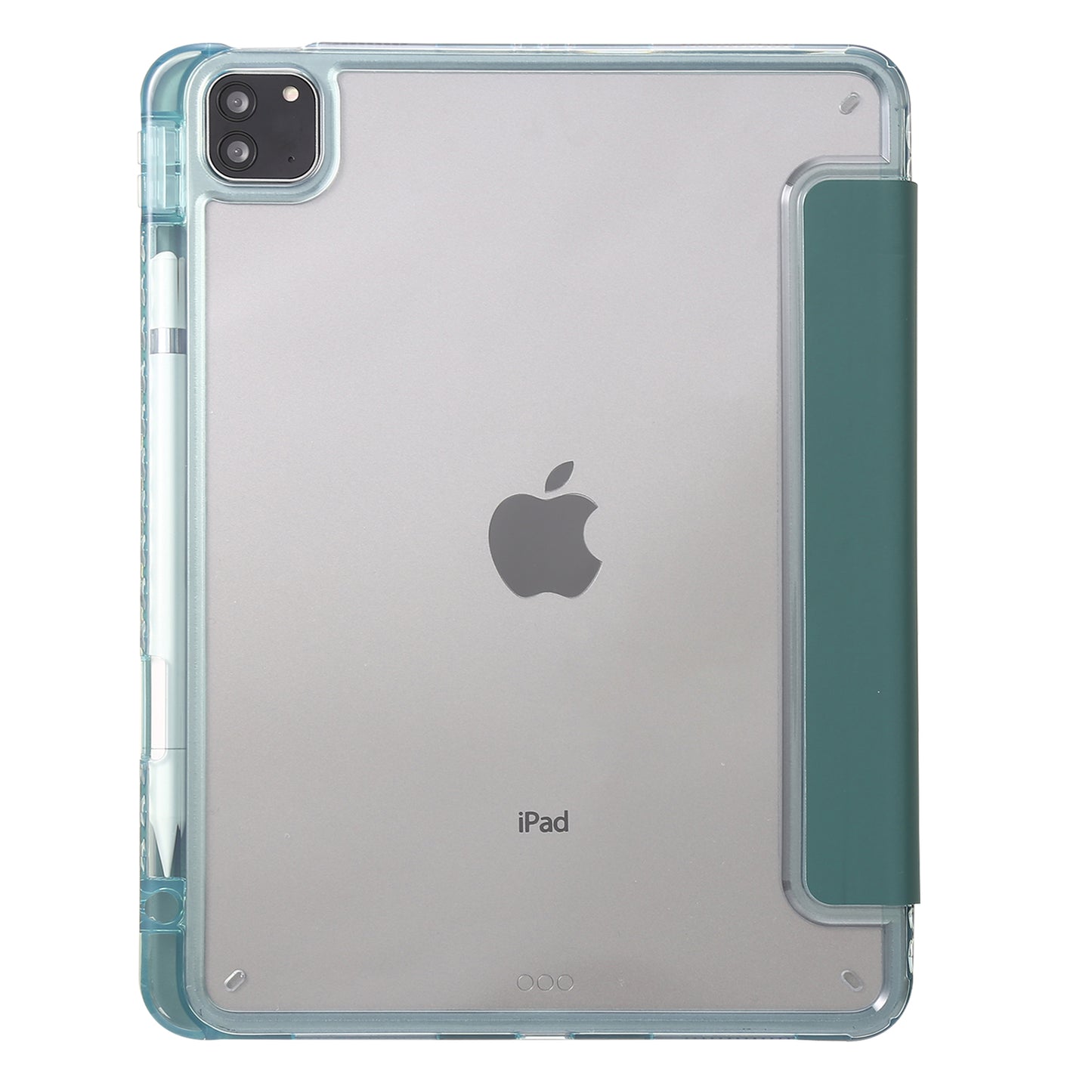 Tablet Case for iPad Pro 11 (2018) / (2020) / (2021) / (2022) / iPad Air (2020) / (2022) / iPad 10.9 (2022) Leather + Clear Acrylic  Trifold Stand Cover
