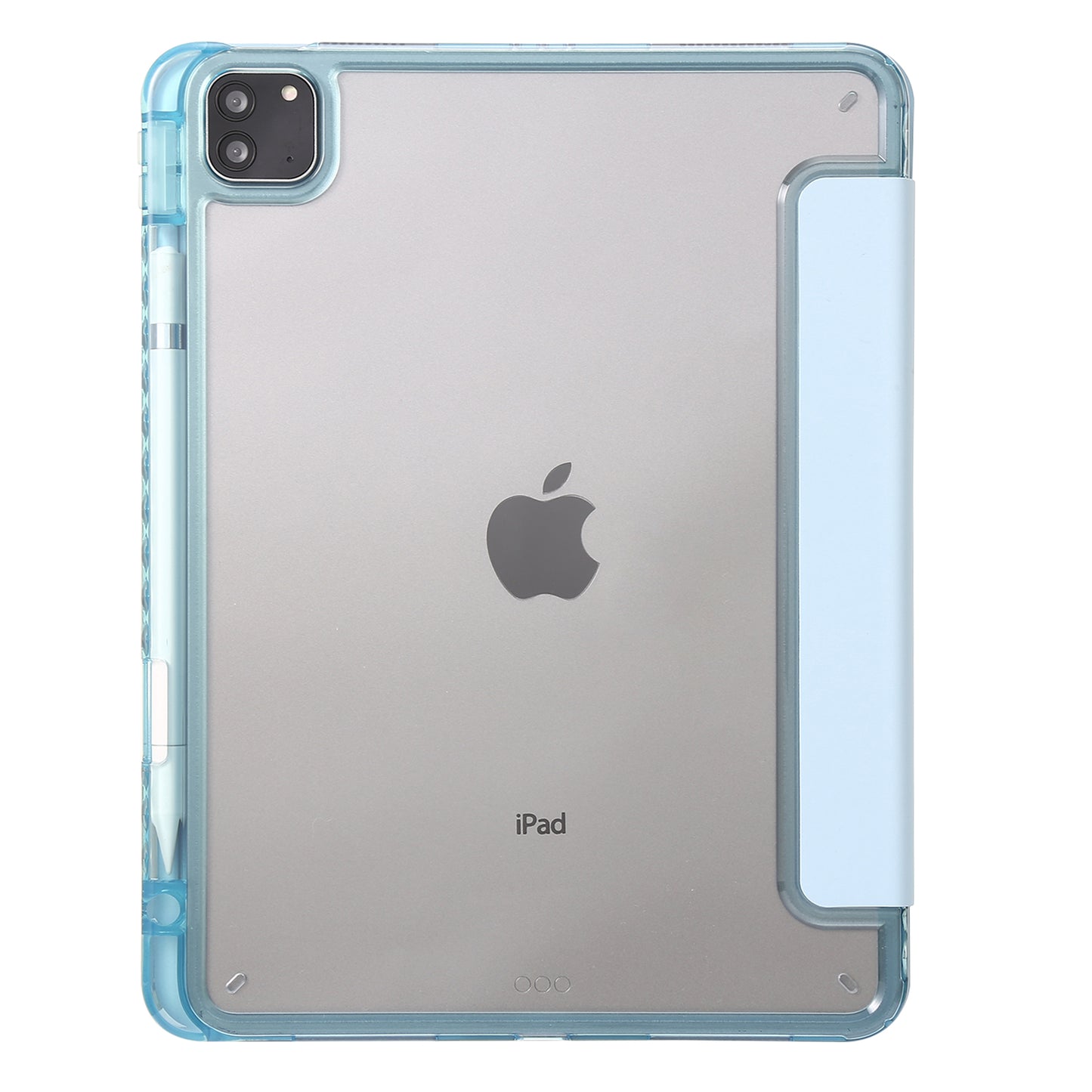 Tablet Case for iPad Pro 11 (2018) / (2020) / (2021) / (2022) / iPad Air (2020) / (2022) / iPad 10.9 (2022) Leather + Clear Acrylic  Trifold Stand Cover