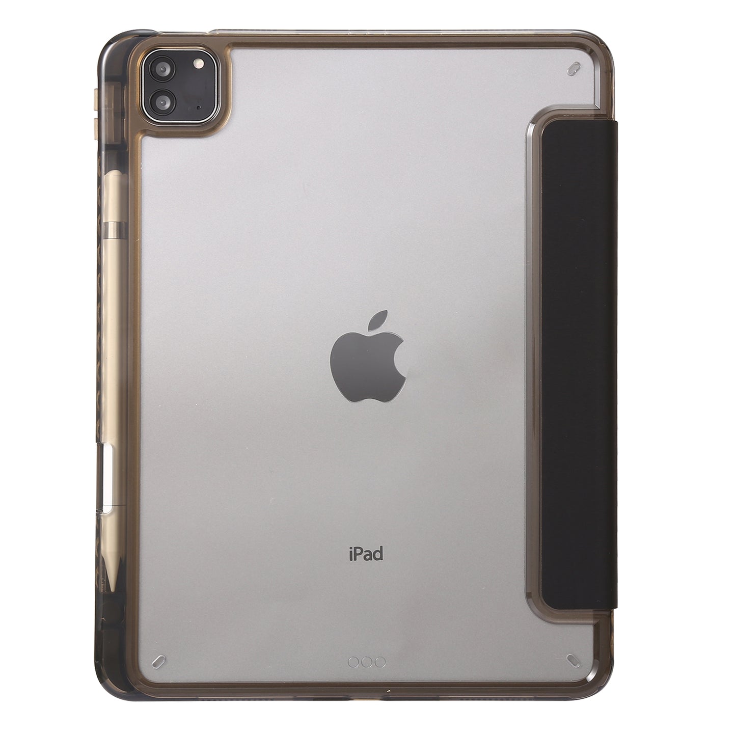 Tablet Case for iPad Pro 11 (2018) / (2020) / (2021) / (2022) / iPad Air (2020) / (2022) / iPad 10.9 (2022) Leather + Clear Acrylic  Trifold Stand Cover