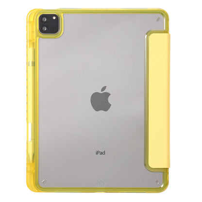 Tablet Case for iPad Pro 11 (2018) / (2020) / (2021) / (2022) / iPad Air (2020) / (2022) / iPad 10.9 (2022) Leather + Clear Acrylic  Trifold Stand Cover