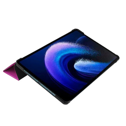 For Xiaomi Pad 6 Tri-fold Stand Tablet Case Auto Wake  /  Sleep Leather Tablet Cover