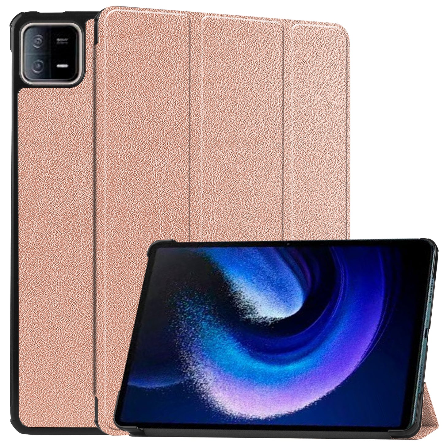 For Xiaomi Pad 6 Tri-fold Stand Tablet Case Auto Wake  /  Sleep Leather Tablet Cover