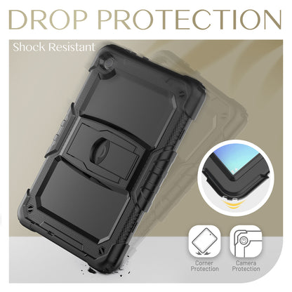 For Lenovo Tab M10 (Gen 3) TB-328F Anti-Scratch Silicone+PC Tablet Case Kickstand Cover with Strap