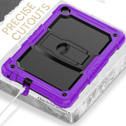 For Lenovo Tab M10 (Gen 3) TB-328F Anti-Scratch Silicone+PC Tablet Case Kickstand Cover with Strap