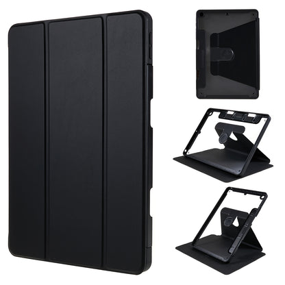 For iPad 9.7-inch (2017) / (2018) Rotating Stand Tablet Case Tablet Leather Cover with Detachable Pencil Holder