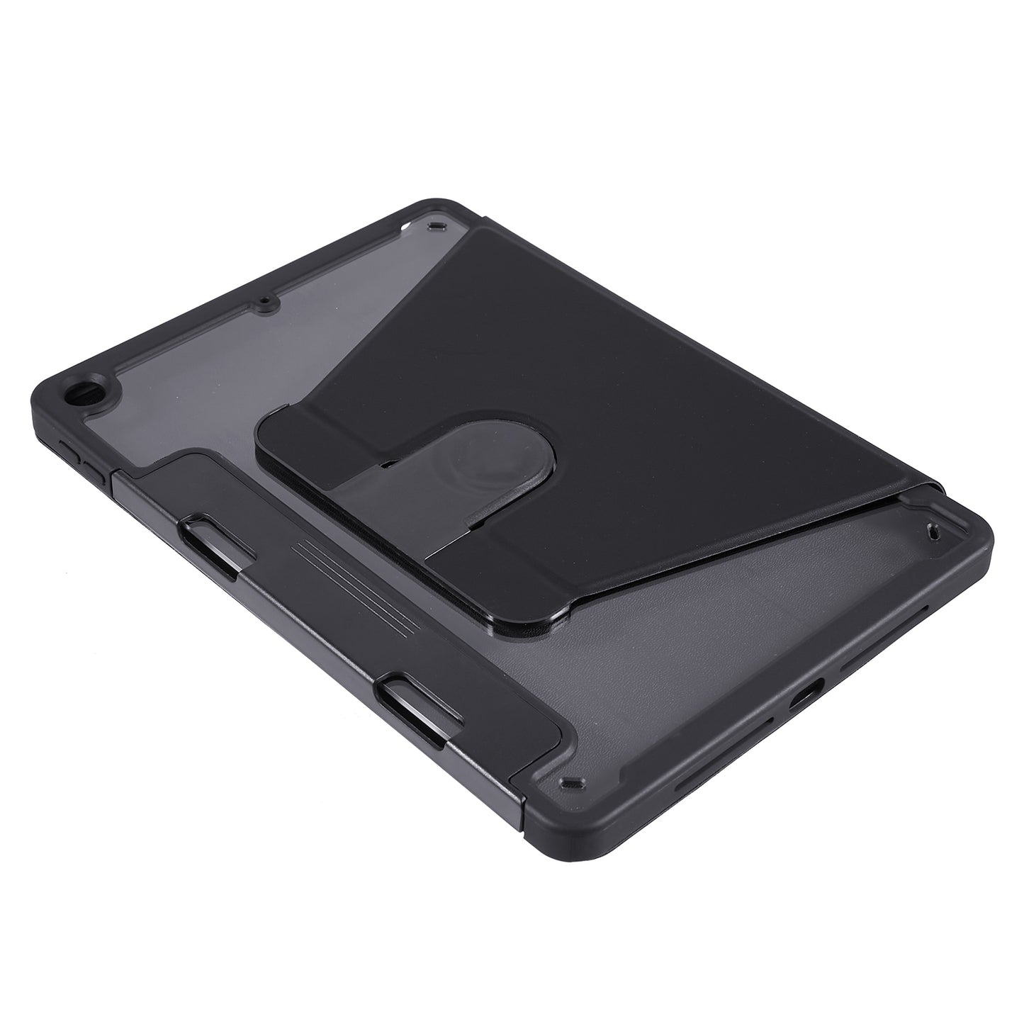 For iPad 9.7-inch (2017) / (2018) Rotating Stand Tablet Case Tablet Leather Cover with Detachable Pencil Holder