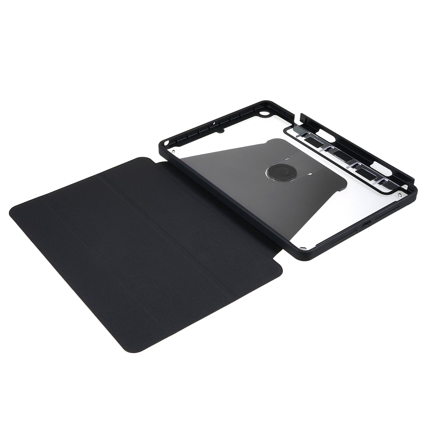 For iPad 9.7-inch (2017) / (2018) Rotating Stand Tablet Case Tablet Leather Cover with Detachable Pencil Holder