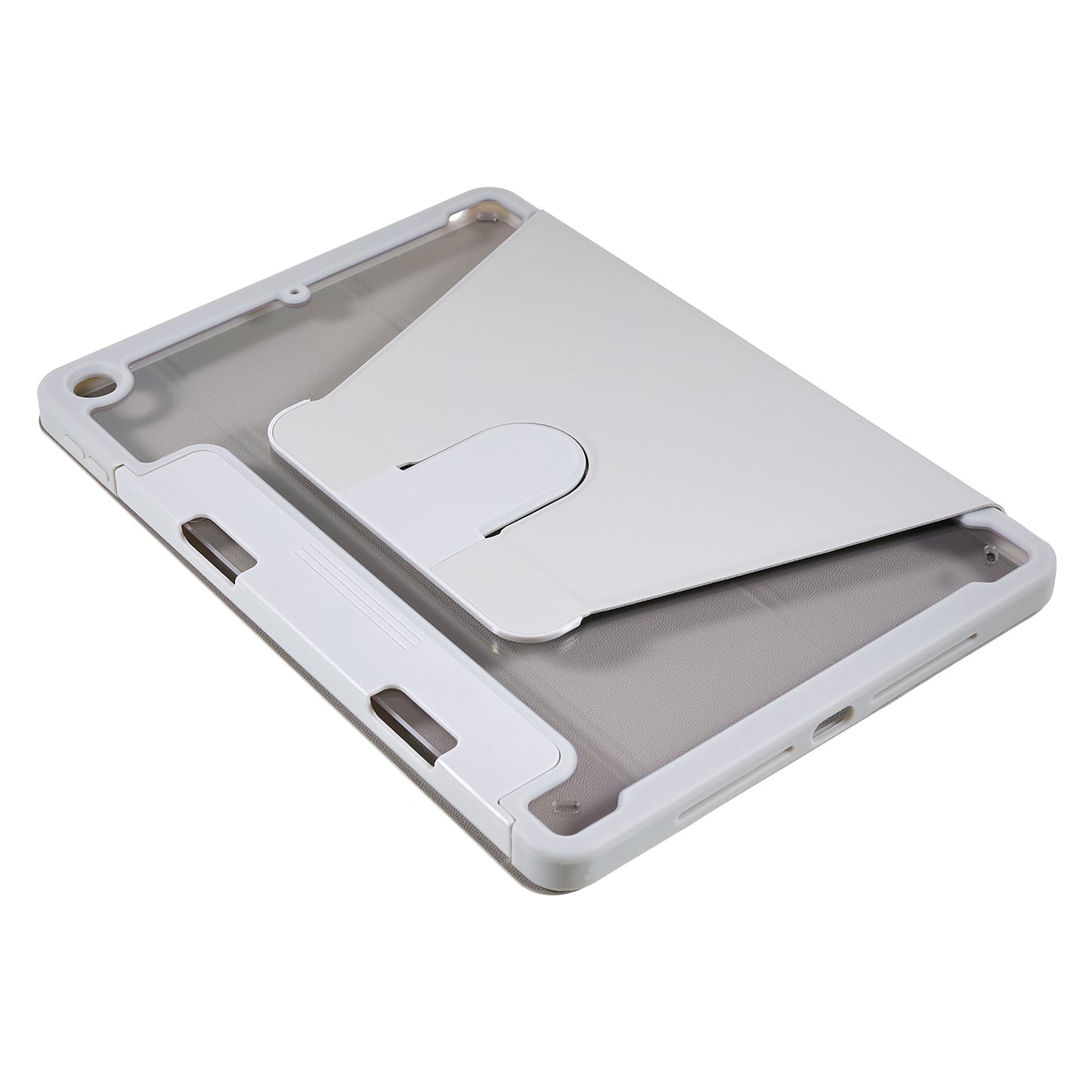 For iPad 9.7-inch (2017) / (2018) Rotating Stand Tablet Case Tablet Leather Cover with Detachable Pencil Holder