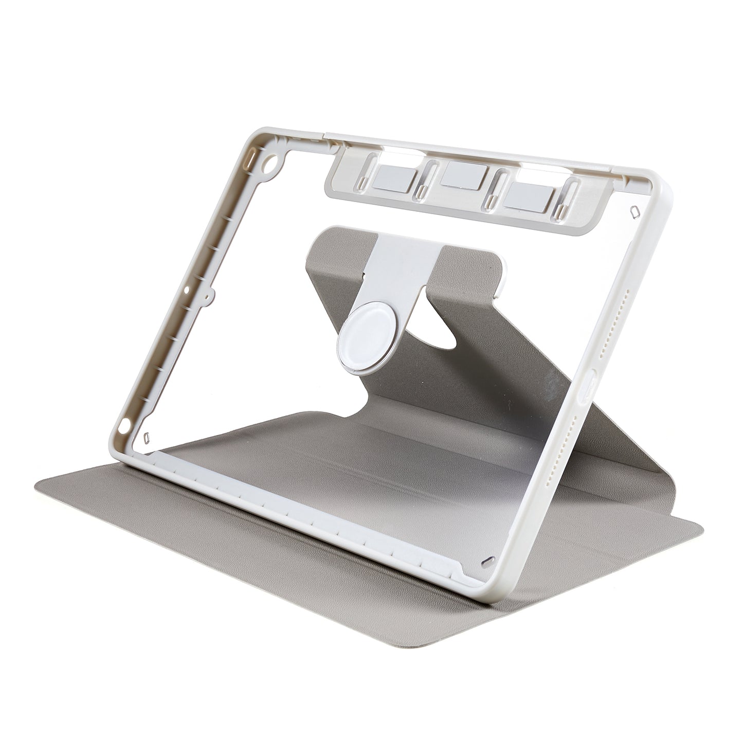 For iPad 9.7-inch (2017) / (2018) Rotating Stand Tablet Case Tablet Leather Cover with Detachable Pencil Holder