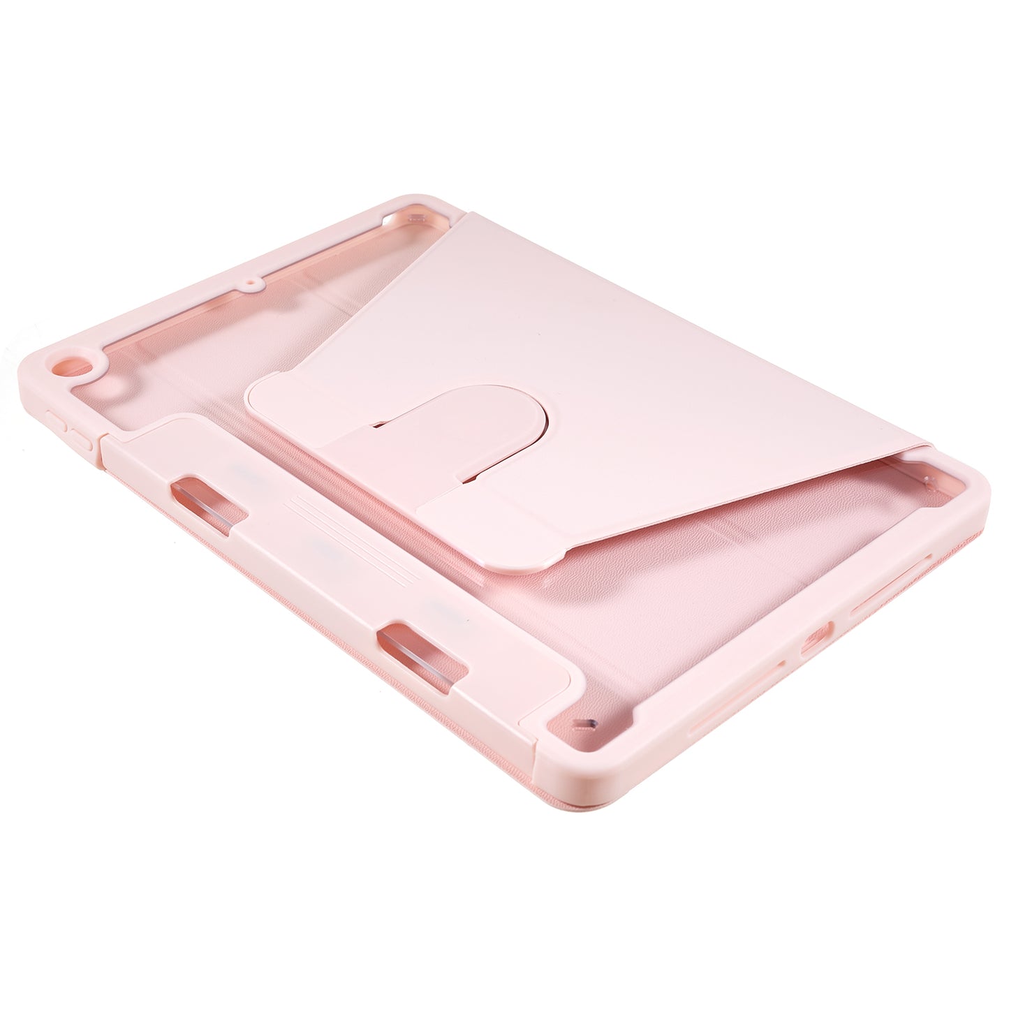 For iPad 9.7-inch (2017) / (2018) Rotating Stand Tablet Case Tablet Leather Cover with Detachable Pencil Holder