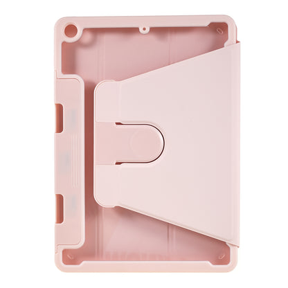 For iPad 9.7-inch (2017) / (2018) Rotating Stand Tablet Case Tablet Leather Cover with Detachable Pencil Holder