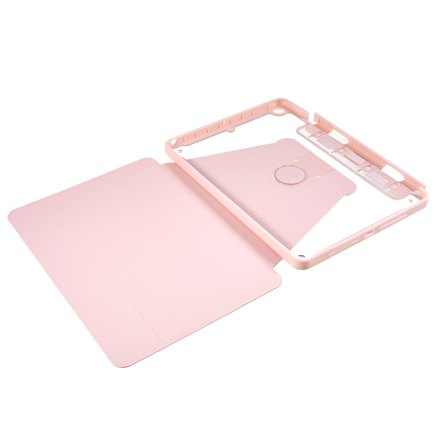 For iPad 9.7-inch (2017) / (2018) Rotating Stand Tablet Case Tablet Leather Cover with Detachable Pencil Holder