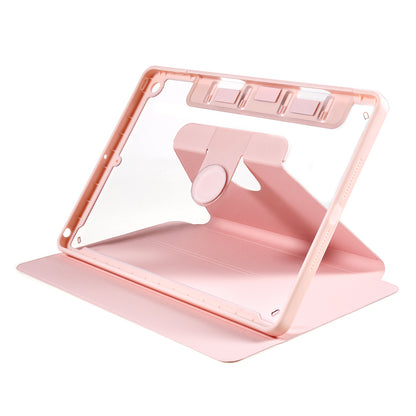 For iPad 9.7-inch (2017) / (2018) Rotating Stand Tablet Case Tablet Leather Cover with Detachable Pencil Holder