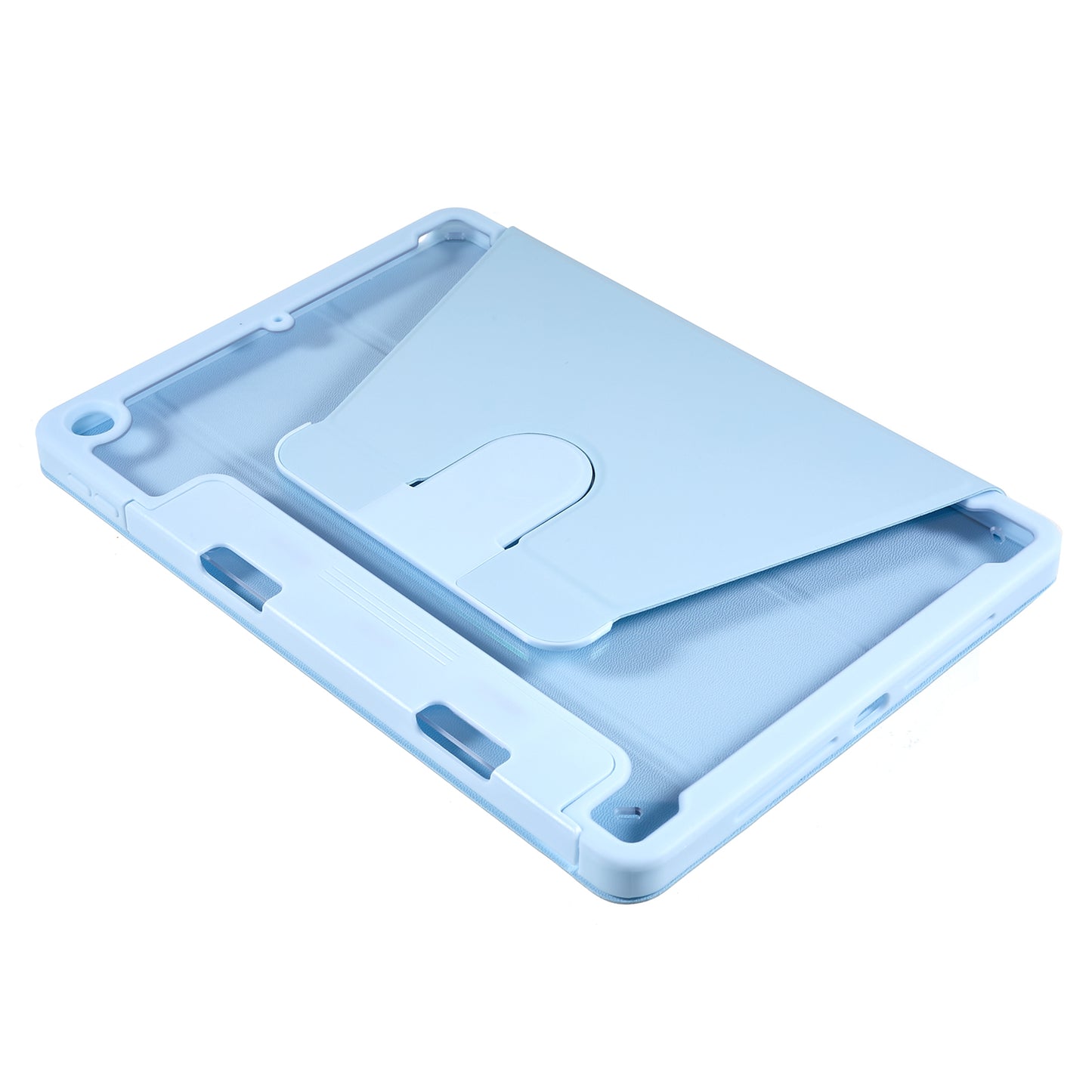 For iPad 9.7-inch (2017) / (2018) Rotating Stand Tablet Case Tablet Leather Cover with Detachable Pencil Holder
