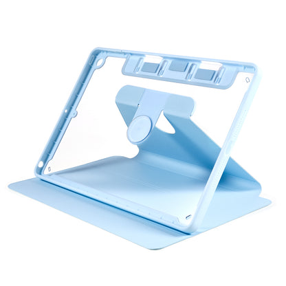 For iPad 9.7-inch (2017) / (2018) Rotating Stand Tablet Case Tablet Leather Cover with Detachable Pencil Holder