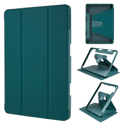 For iPad 9.7-inch (2017) / (2018) Rotating Stand Tablet Case Tablet Leather Cover with Detachable Pencil Holder