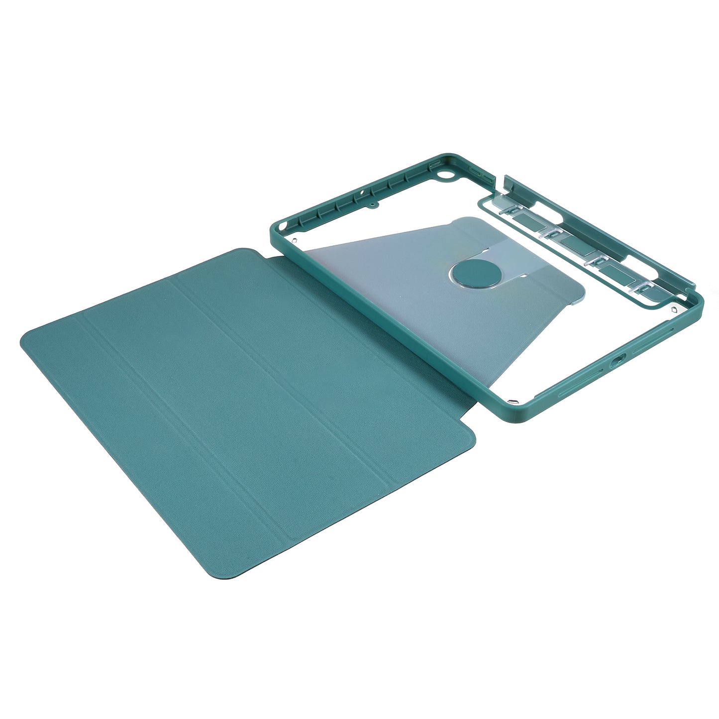 For iPad 9.7-inch (2017) / (2018) Rotating Stand Tablet Case Tablet Leather Cover with Detachable Pencil Holder