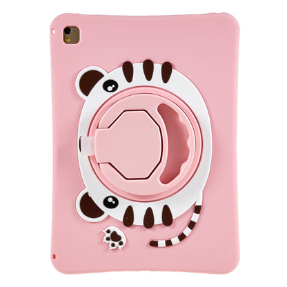 For iPad Air (2013) / Air 2 / iPad 9.7-inch (2017) / (2018) / Pro 9.7 inch (2016) Rotary Kickstand Tablet Case Cat Style PC+Silicone Cover