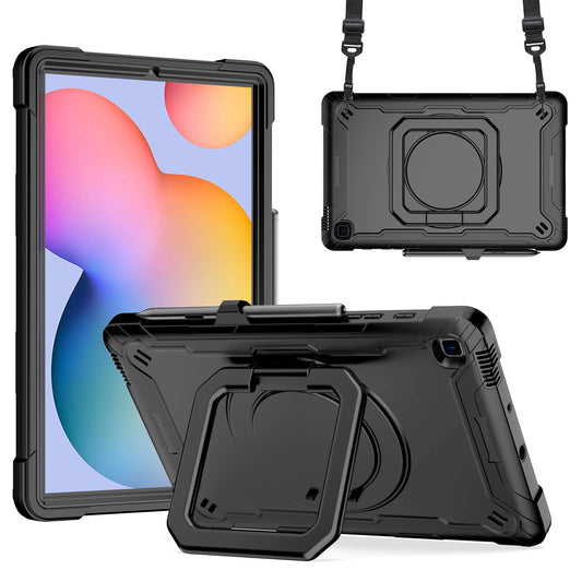 Tablet Case for Samsung Galaxy Tab S6 Lite P610 P615 / Tab S6 Lite (2022) P613 P617 P619 , Silicone+PC Kickstand Rugged Cover