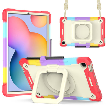 Tablet Case for Samsung Galaxy Tab S6 Lite P610 P615 / Tab S6 Lite (2022) P613 P617 P619 , Silicone+PC Kickstand Rugged Cover