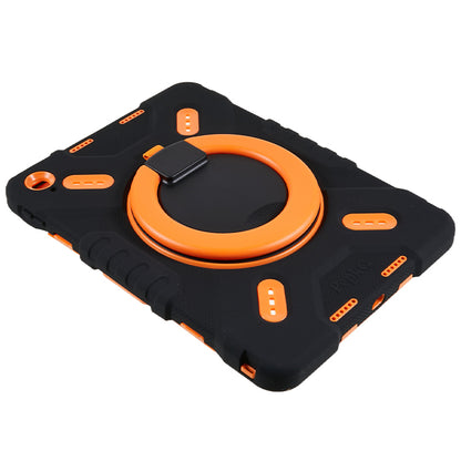 PEPKOO For iPad 10.9 (2022) Tablet Case 360 Degree Rotation Kickstand Silicone+PC+ABS Tablet Cover