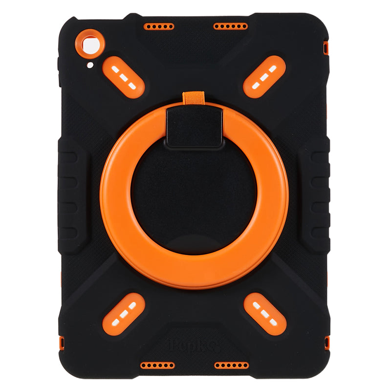 PEPKOO For iPad 10.9 (2022) Tablet Case 360 Degree Rotation Kickstand Silicone+PC+ABS Tablet Cover