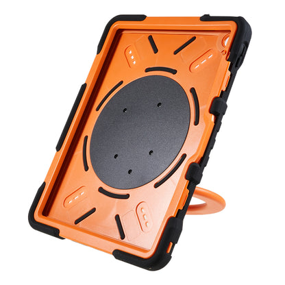 PEPKOO For iPad 10.9 (2022) Tablet Case 360 Degree Rotation Kickstand Silicone+PC+ABS Tablet Cover