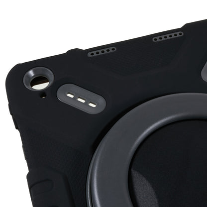 PEPKOO For iPad 10.9 (2022) Tablet Case 360 Degree Rotation Kickstand Silicone+PC+ABS Tablet Cover