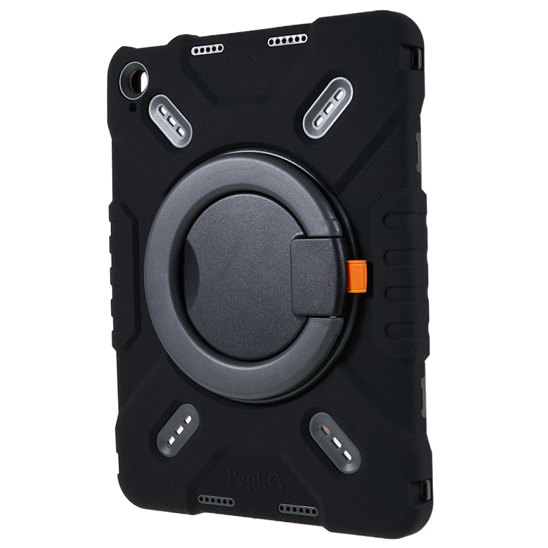 PEPKOO For iPad 10.9 (2022) Tablet Case 360 Degree Rotation Kickstand Silicone+PC+ABS Tablet Cover