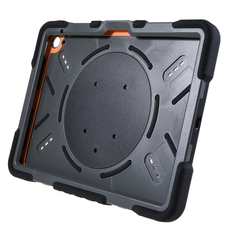 PEPKOO For iPad 10.9 (2022) Tablet Case 360 Degree Rotation Kickstand Silicone+PC+ABS Tablet Cover