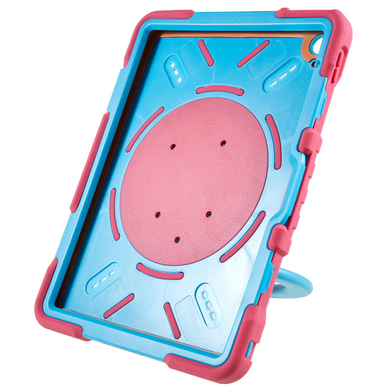 PEPKOO For iPad 10.9 (2022) Tablet Case 360 Degree Rotation Kickstand Silicone+PC+ABS Tablet Cover