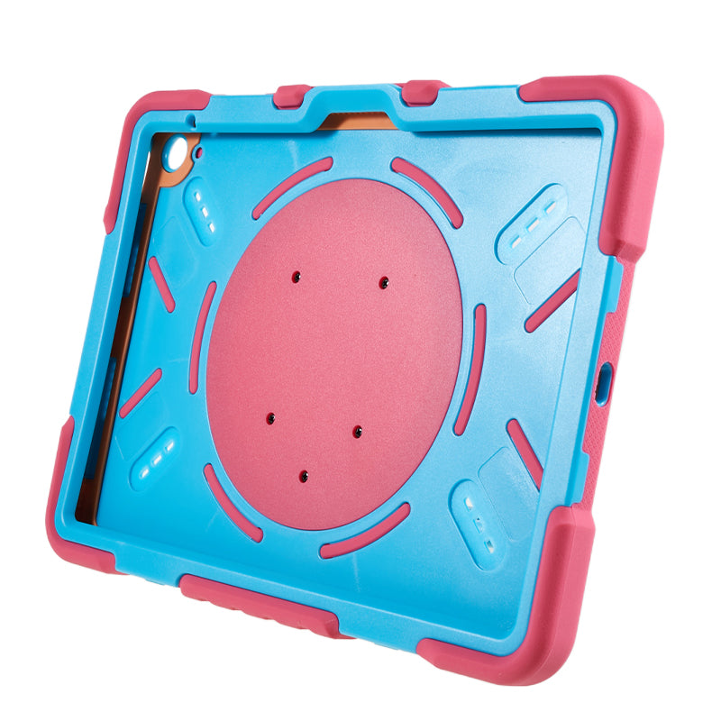 PEPKOO For iPad 10.9 (2022) Tablet Case 360 Degree Rotation Kickstand Silicone+PC+ABS Tablet Cover