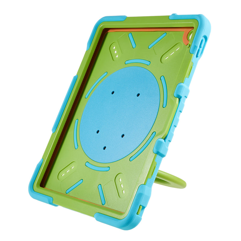 PEPKOO For iPad 10.9 (2022) Tablet Case 360 Degree Rotation Kickstand Silicone+PC+ABS Tablet Cover