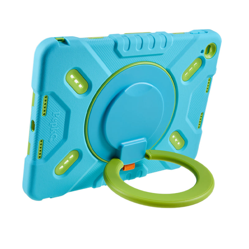 PEPKOO For iPad 10.9 (2022) Tablet Case 360 Degree Rotation Kickstand Silicone+PC+ABS Tablet Cover
