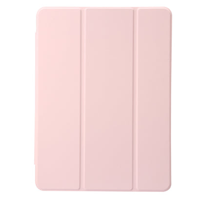 For iPad 10.2 (2021) / (2020) / (2019) Tri-fold Stand Tablet Case PU Leather Transparent Acrylic Tablet Cover