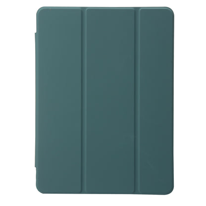 For iPad 10.2 (2021) / (2020) / (2019) Tri-fold Stand Tablet Case PU Leather Transparent Acrylic Tablet Cover