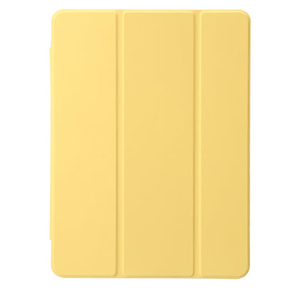 For iPad 10.2 (2021) / (2020) / (2019) Tri-fold Stand Tablet Case PU Leather Transparent Acrylic Tablet Cover