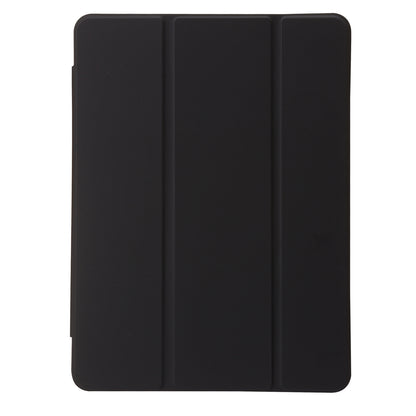 For iPad 10.2 (2021) / (2020) / (2019) Tri-fold Stand Tablet Case PU Leather Transparent Acrylic Tablet Cover