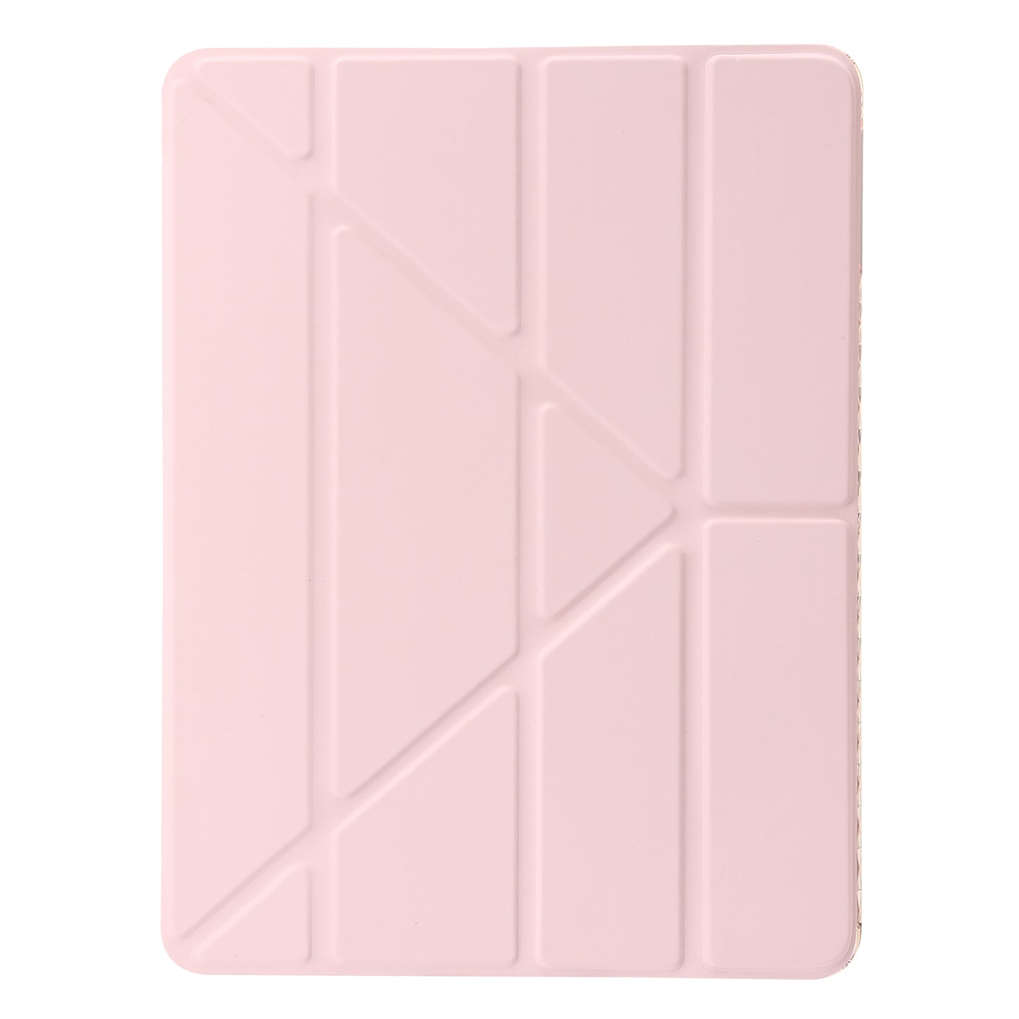 For iPad Air (2013) / Air 2 / iPad 9.7-inch (2017) / (2018) Leather+Clear Acrylic Tablet Case Origami Tri-fold Stand Tablet Cover