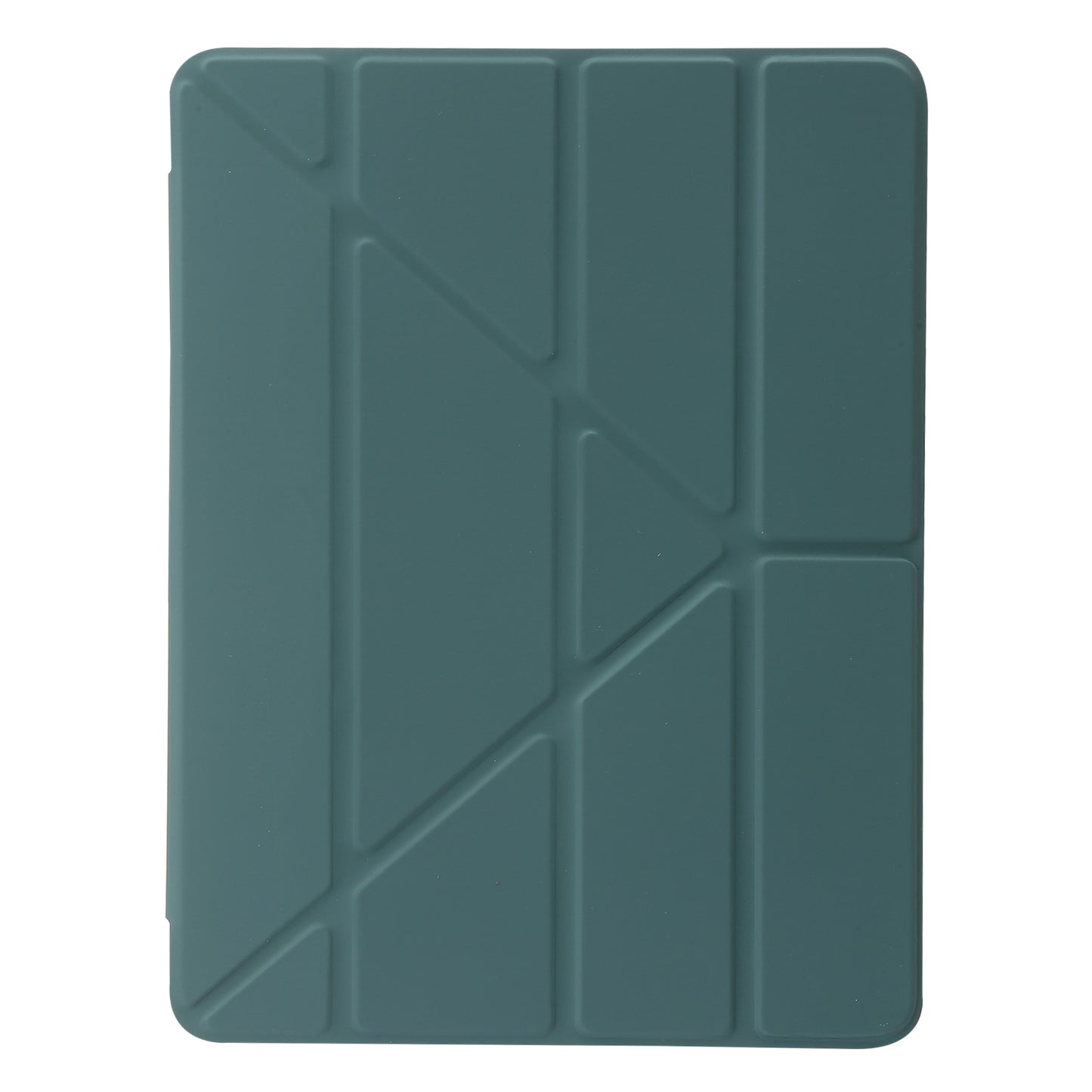 For iPad Air (2013) / Air 2 / iPad 9.7-inch (2017) / (2018) Leather+Clear Acrylic Tablet Case Origami Tri-fold Stand Tablet Cover