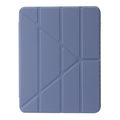 Origami Tri-fold Stand Tablet Cover for iPad 10.9 (2022) , PU Leather + Transparent Acrylic Case