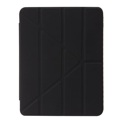 Origami Tri-fold Stand Tablet Cover for iPad 10.9 (2022) , PU Leather + Transparent Acrylic Case