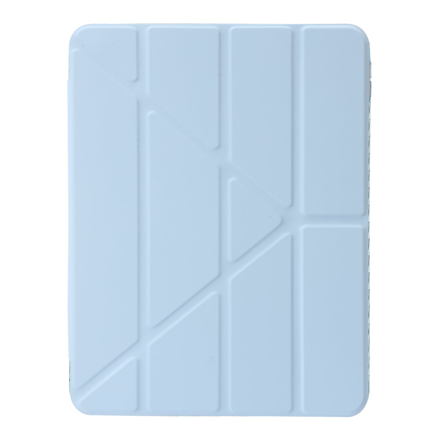 Origami Tri-fold Stand Tablet Cover for iPad 10.9 (2022) , PU Leather + Transparent Acrylic Case