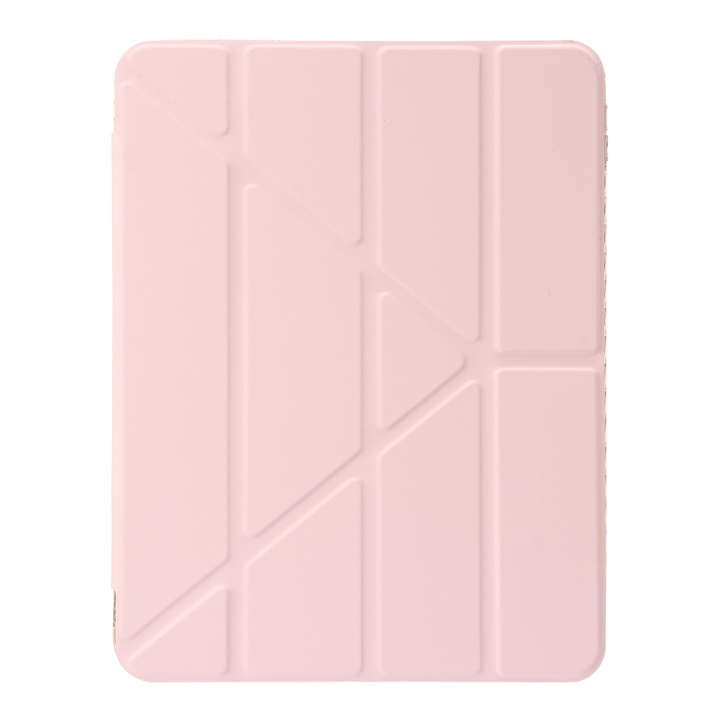 Origami Tri-fold Stand Tablet Cover for iPad 10.9 (2022) , PU Leather + Transparent Acrylic Case