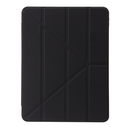 Tablet Case for iPad Pro 11 (2018) / (2020) / (2021 / (2022) / iPad Air (2020) / (2022) Origami Tri-fold Stand Leather+ Clear Acrylic Cover