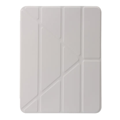 Tablet Case for iPad Pro 11 (2018) / (2020) / (2021 / (2022) / iPad Air (2020) / (2022) Origami Tri-fold Stand Leather+ Clear Acrylic Cover