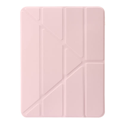 Tablet Case for iPad Pro 11 (2018) / (2020) / (2021 / (2022) / iPad Air (2020) / (2022) Origami Tri-fold Stand Leather+ Clear Acrylic Cover
